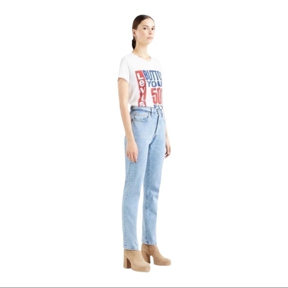LEVI'S 501 Button Fly Straight Leg High Rise Jeans Size 26 - Picture 3 of 8